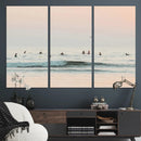 Pastel Ocean Wall Art Canvas Print – Framed Soft Sunset Calm