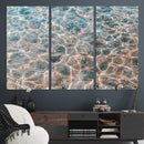 Clear Water Wall Art Canvas Print – Framed Sunlit Ocean