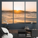 Calm Water Wall Art – Framed Sunset Waves Canvas Artwork, by MyGreatCanvas | Canvas Wall Art Prints | Photo Prints & Wall Decor