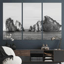 Coastal Wall Art – Framed Black White Ocean Canvas Artwork, by MyGreatCanvas | Canvas Wall Art Prints | Photo Prints & Wall Decor