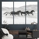 Wild Horses Running Wall Art Canvas Print, Framed Black by MyGreatCanvas | Canvas Wall Art Prints | Photo Prints & Wall Decor