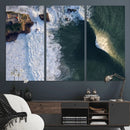 Ocean Wave Wall Art – Aerial Coastal View Canvas Artwork, by MyGreatCanvas | Canvas Wall Art Prints | Photo Prints & Wall Decor