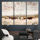 Longhorn Cattle Wall Art Canvas Print – Framed Texas Ranch