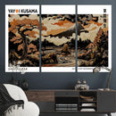 Modern Japanese Wall Art Canvas Print – Framed Abstract