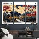 Modern Mount Fuji Wall Art Canvas Print – Framed Abstract