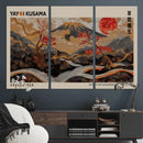 Modern Japanese Wall Art Canvas Print – Framed Abstract