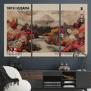 Modern Japanese Wall Art Canvas Print – Framed Abstract