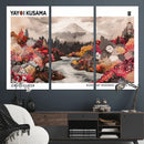 Modern Japanese Wall Art Canvas Print – Framed Abstract