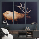 Rustic Elk Wall Art Canvas Print – Framed Moody Wildlife Art by MyGreatCanvas | Canvas Wall Art Prints | Photo Prints & Wall Decor
