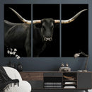 Texas Longhorn Wall Art Canvas Print – Framed Rustic Western
