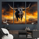 Longhorn Canvas Wall Art Canvas Print – Framed Bold Bull