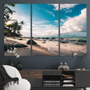 Tropical Beach Wall Art Canvas Print – Framed Ocean Waves