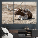 Texas Longhorn Wall Art Canvas Print – Framed Country Living