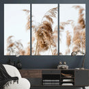 Pampas Grass Wall Art Canvas Print – Framed Neutral Tones