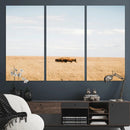 Bison Grassland Wall Art – Framed Minimal Nature Canvas by MyGreatCanvas | Canvas Wall Art Prints | Photo Prints & Wall Decor