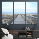 Beach Boardwalk Wall Art Canvas Print – Framed Coastal