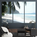 Tropical Beach Wall Art Canvas Print – Framed Serene Ocean