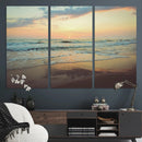 Sunset Seascape Wall Art Canvas Print – Framed Pastel Ocean