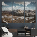 Mountain Landscape Wall Art Canvas Print – Framed Snowy