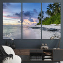 Tropical Beach Wall Art Canvas Print – Framed Sunset Glow