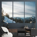 Snowy Mountain Wall Art Canvas Print – Frosty Peaks Alpine