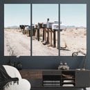 Desert Mailboxes Canvas Print – Framed Minimal Western