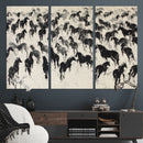Wild Horse Stampede Wall Art Canvas Print – Monochrome by MyGreatCanvas | Canvas Wall Art Prints | Photo Prints & Wall Decor