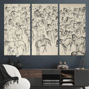 Wild Horse Stampede Wall Art Canvas Print – Monochrome by MyGreatCanvas | Canvas Wall Art Prints | Photo Prints & Wall Decor