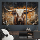 Abstract Longhorn Bull Wall Art Canvas Print – Vintage by MyGreatCanvas | Canvas Wall Art Prints | Photo Prints & Wall Decor