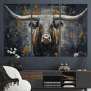 Rustic Bull Wall Art Canvas Print, Longhorn Wall Decor for by MyGreatCanvas | Canvas Wall Art Prints | Photo Prints & Wall Decor