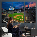 Target Field Wall Art Canvas Print – Baseball Stadium Scene,