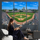 Wrigley Field Baseball Stadium Canvas Wall Art – Packed