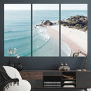 Aerial Beach Wall Art Canvas Print, Coastal Ocean Waves and by MyGreatCanvas | Canvas Wall Art Prints | Photo Prints & Wall Decor