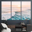 Sunset Surfing Wall Art Canvas Print, Ocean Wave Surfer with by MyGreatCanvas | Canvas Wall Art Prints | Photo Prints & Wall Decor