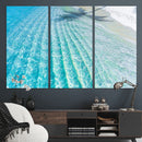 Crystal Clear Ocean Water Sunlit Reflections Palm Shadow Sandy Beach Tropical Wall Art for Home, Office Decor by MyGreatCanvas | Canvas Wall Art Prints | Photo Prints & Wall Decor