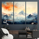 Warm Clouds Abstract Mountain Wall Art, Modern Landscape by MyGreatCanvas | Canvas Wall Art Prints | Photo Prints & Wall Decor