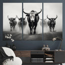 Texas Longhorn Wall Art Canvas Print, Framed Speckled Cow by MyGreatCanvas | Canvas Wall Art Prints | Photo Prints & Wall Decor