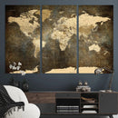 Large Framed Vintage World Map Wall Art Print for Home Wall by MyGreatCanvas | Canvas Wall Art Prints | Photo Prints & Wall Decor