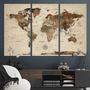 World Map Canvas Print – Framed Detailed Map of the World by MyGreatCanvas | Canvas Wall Art Prints | Photo Prints & Wall Decor