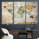 Personalized World Map Canvas Print – Colorful Watercolor by MyGreatCanvas | Canvas Wall Art Prints | Photo Prints & Wall Decor