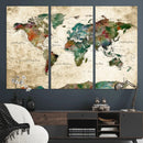 World Map Canvas Print – Framed Detailed Map of the World by MyGreatCanvas | Canvas Wall Art Prints | Photo Prints & Wall Decor