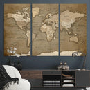 World Map Wall Art Canvas Print, Framed Map Art Picture by MyGreatCanvas | Canvas Wall Art Prints | Photo Prints & Wall Decor