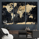 Framed Large World Map Wall Art Canvas Print for Living Room by MyGreatCanvas | Canvas Wall Art Prints | Photo Prints & Wall Decor