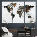 Large World Map Canvas Print – Framed Travel Map Wall Art