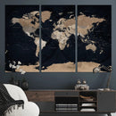 Grunge Wall Art World Map Canvas Print by MyGreatCanvas | Canvas Wall Art Prints | Photo Prints & Wall Decor