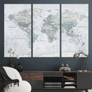 World Map Canvas Print – Detailed Map of the World Wall Art