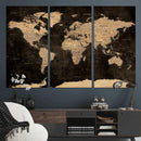 World Map Canvas Print – Detailed Map of the World Wall Art