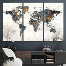 World Map Wall Art Canvas Print for Office Wall Decor by MyGreatCanvas | Canvas Wall Art Prints | Photo Prints & Wall Decor