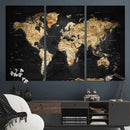 World Map Canvas Wall Art with Famous Landmarks – Framed by MyGreatCanvas | Canvas Wall Art Prints | Photo Prints & Wall Decor