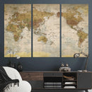 World Map Canvas Print – Detailed Map of the World Wall Art by MyGreatCanvas | Canvas Wall Art Prints | Photo Prints & Wall Decor